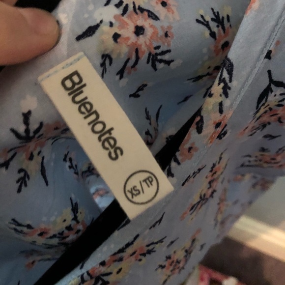 Blue floral off the shoulder shirt - Picture 3 of 3